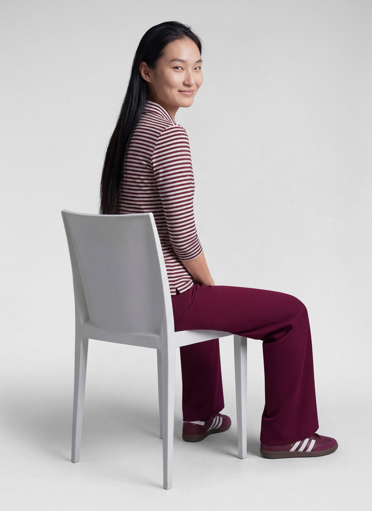 Rabe 57-114351 Striped Polo Merlot