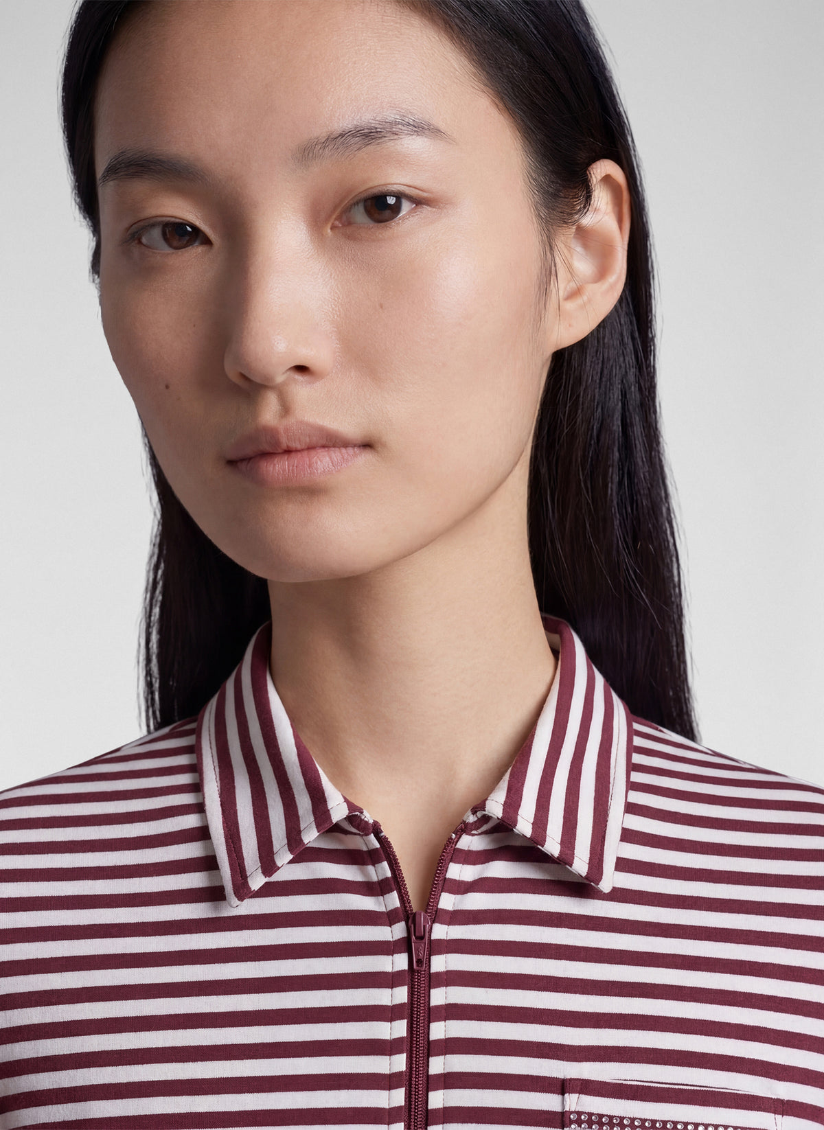 Rabe 57-114351 Striped Polo Merlot