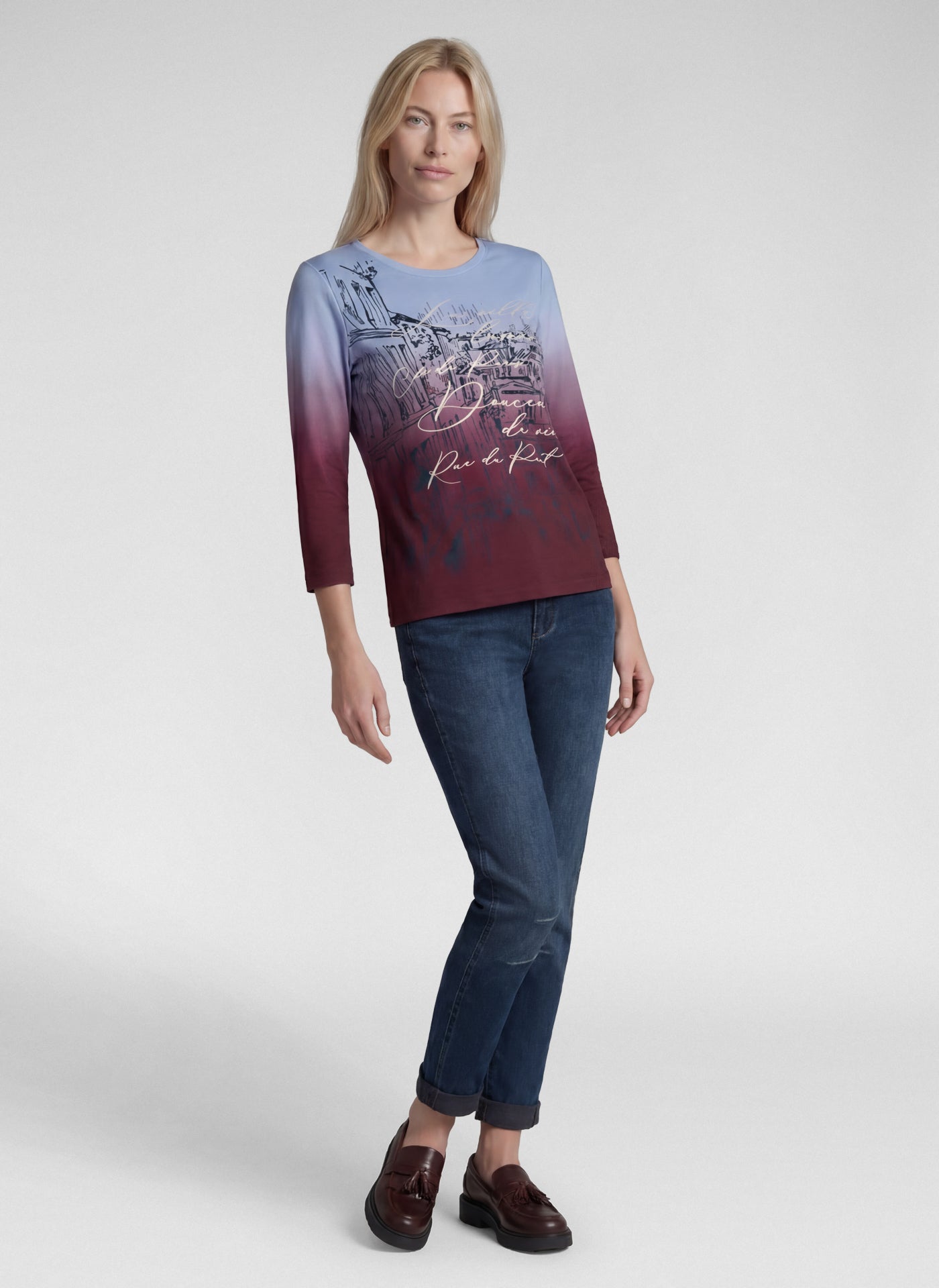 Rabe 57-114357 Printed Top Merlot