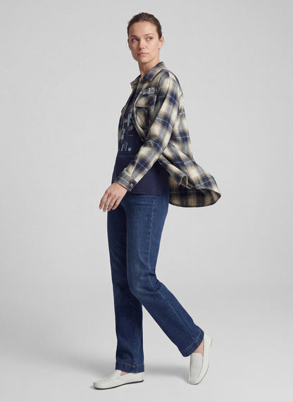 Rabe 57-113100 Checked Shacket-Biscuit