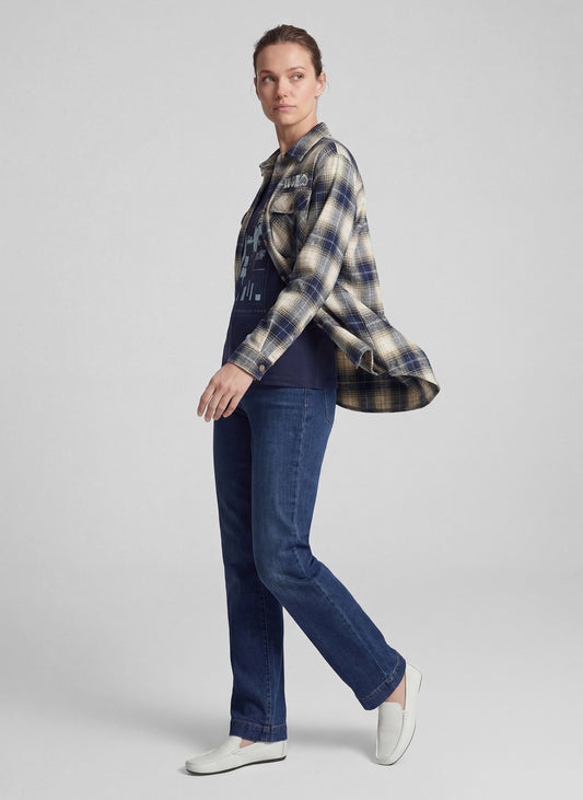 Rabe 57-113100 Checked Shacket-Biscuit
