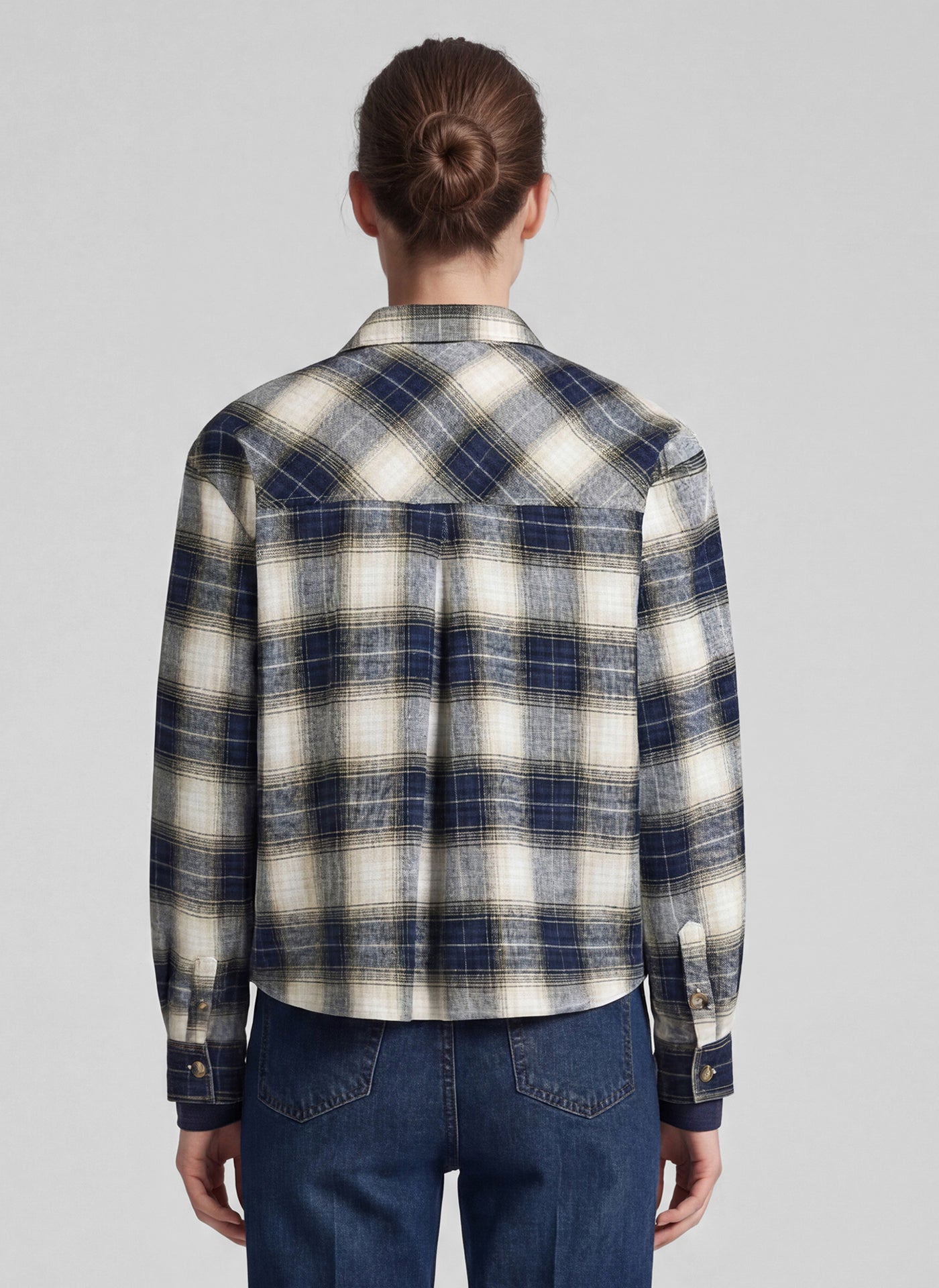 Rabe 57-113100 Checked Shacket-Biscuit