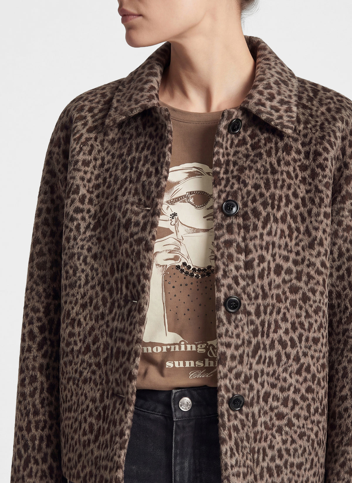Rabe 57-123020 Leopard Jacket Taupe