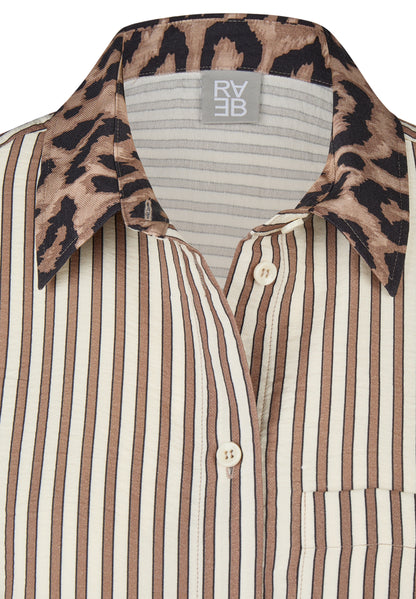 Rabe 57-123103 Striped Blouse Taupe