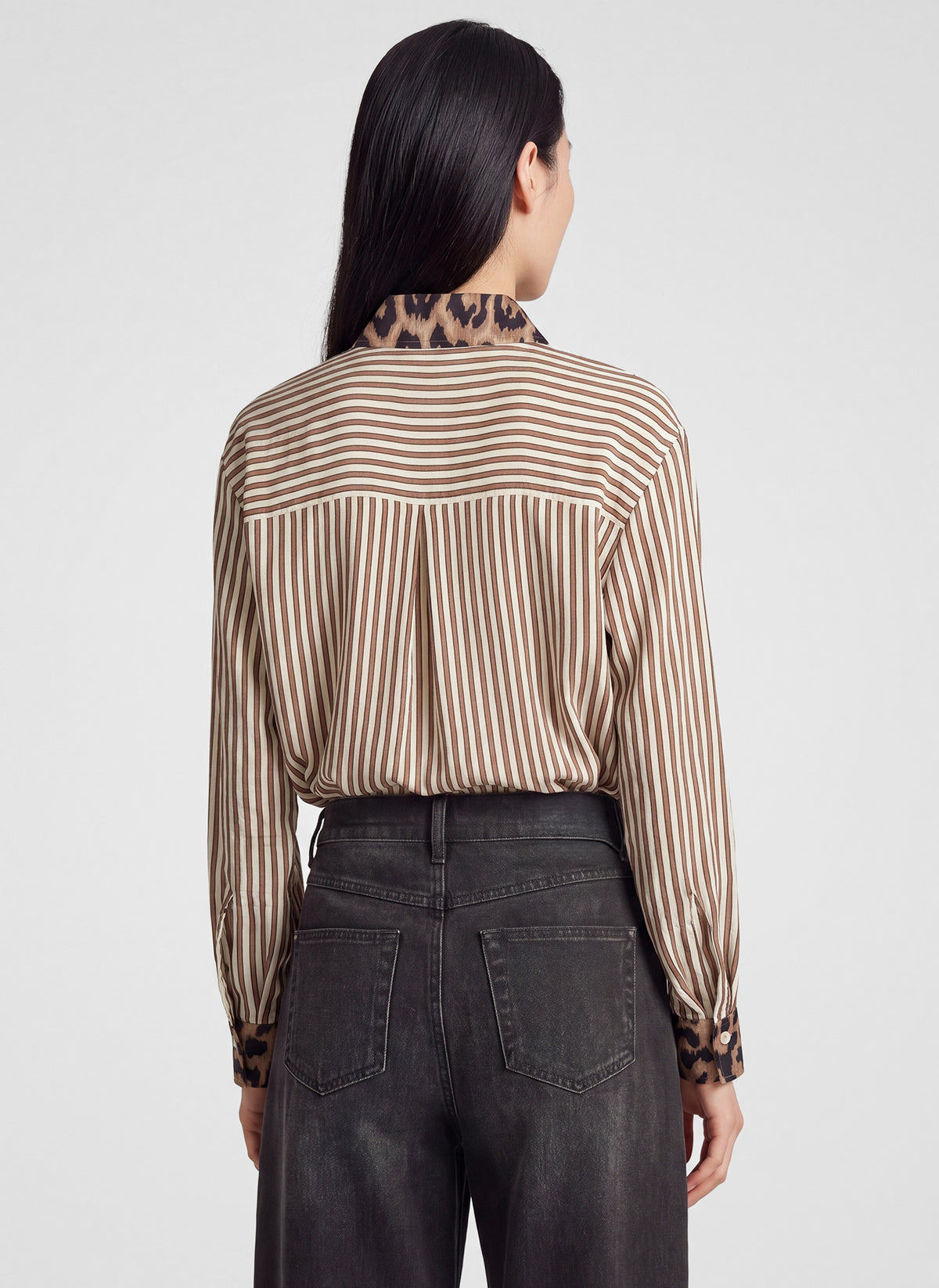 Rabe 57-123103 Striped Blouse Taupe