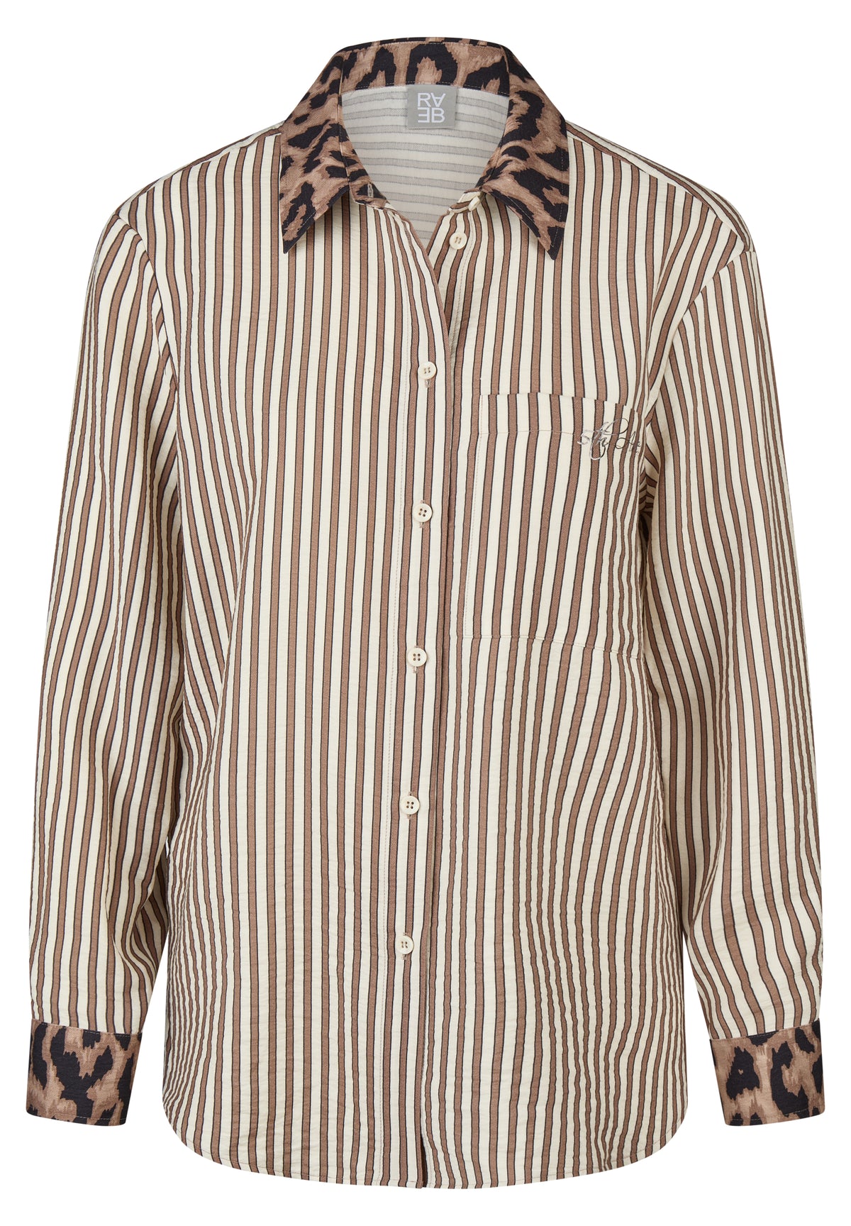 Rabe 57-123103 Striped Blouse Taupe