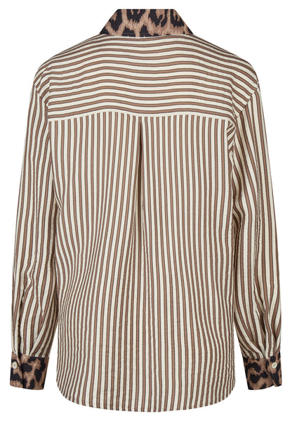 Rabe 57-123103 Striped Blouse Taupe