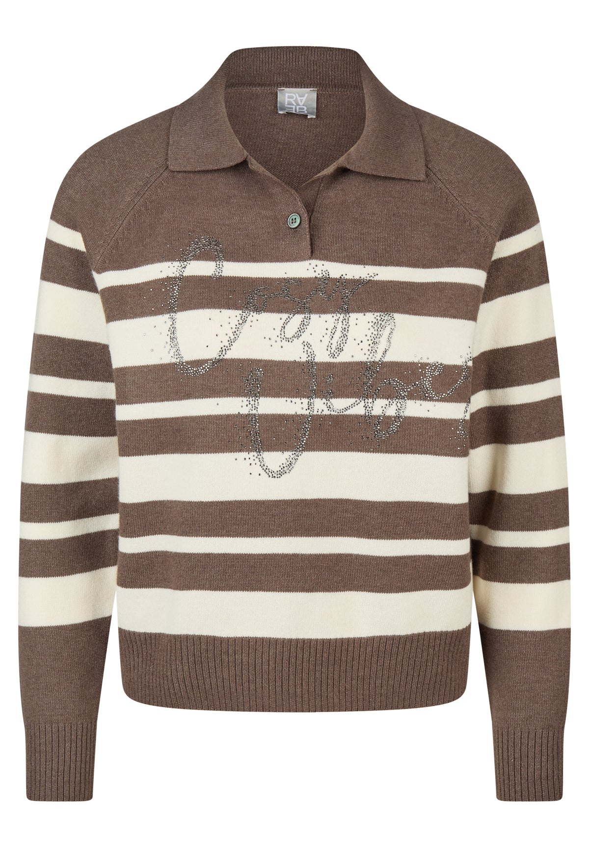 Rabe 57-123644 Striped Pullover Taupe