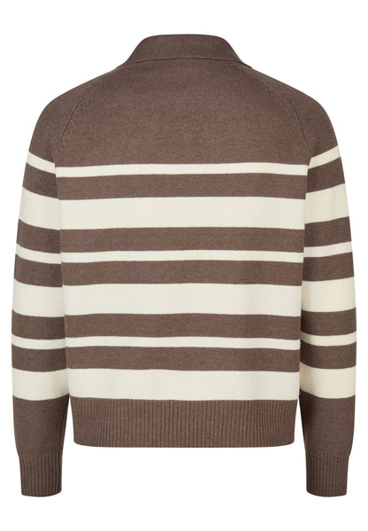 Rabe 57-123644 Striped Pullover Taupe