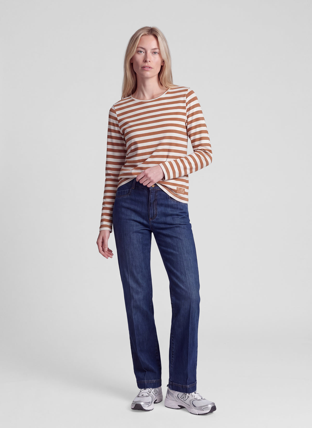 Rabe 57-121350 Striped Top Brown