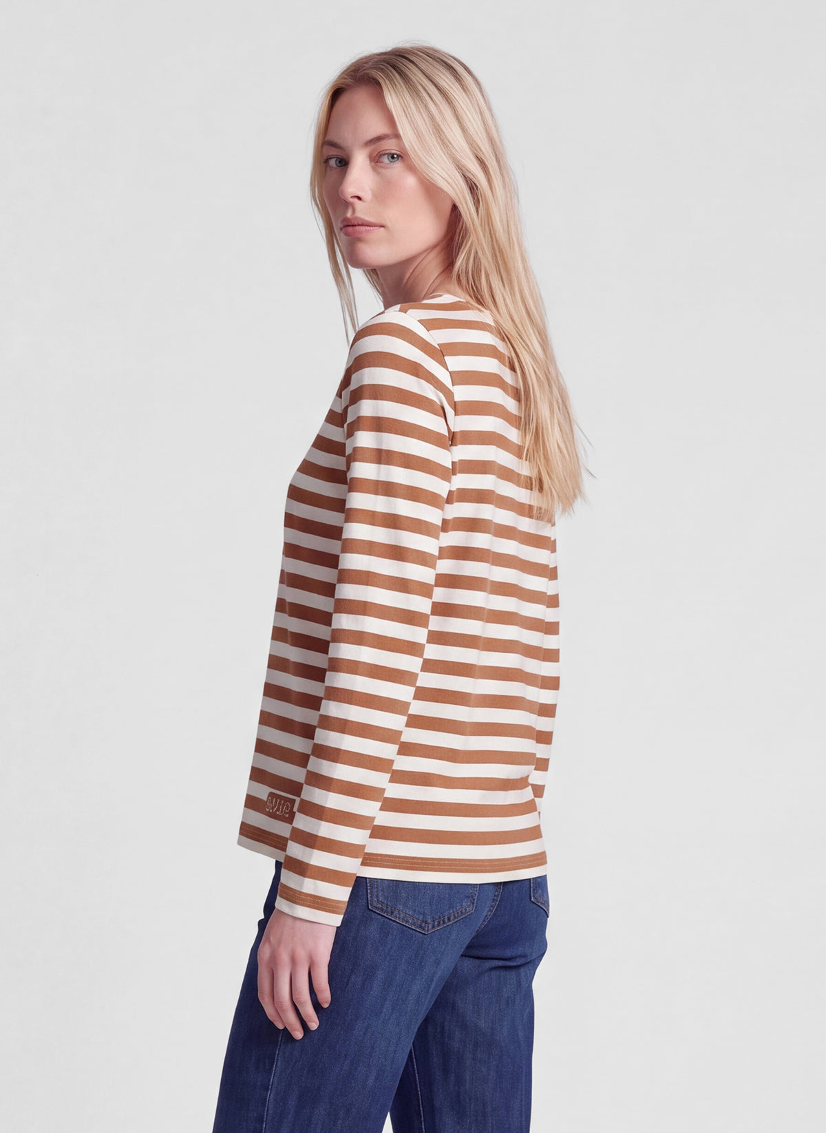 Rabe 57-121350 Striped Top Brown