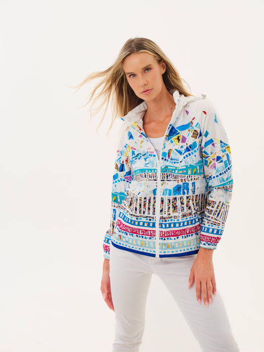 Dolcezza Mosaic Print Raincoat 26867