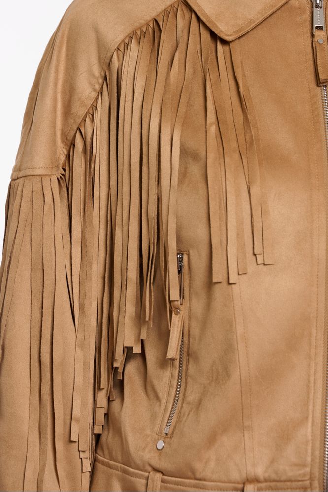 Rino & Pelle Ravenna Fringe Jacket Burlywood