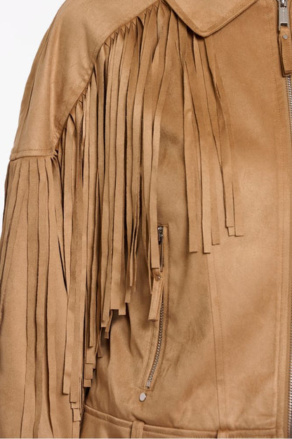 Rino & Pelle Ravenna Fringe Jacket Burlywood