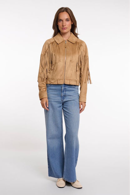 Rino & Pelle Ravenna Fringe Jacket Burlywood