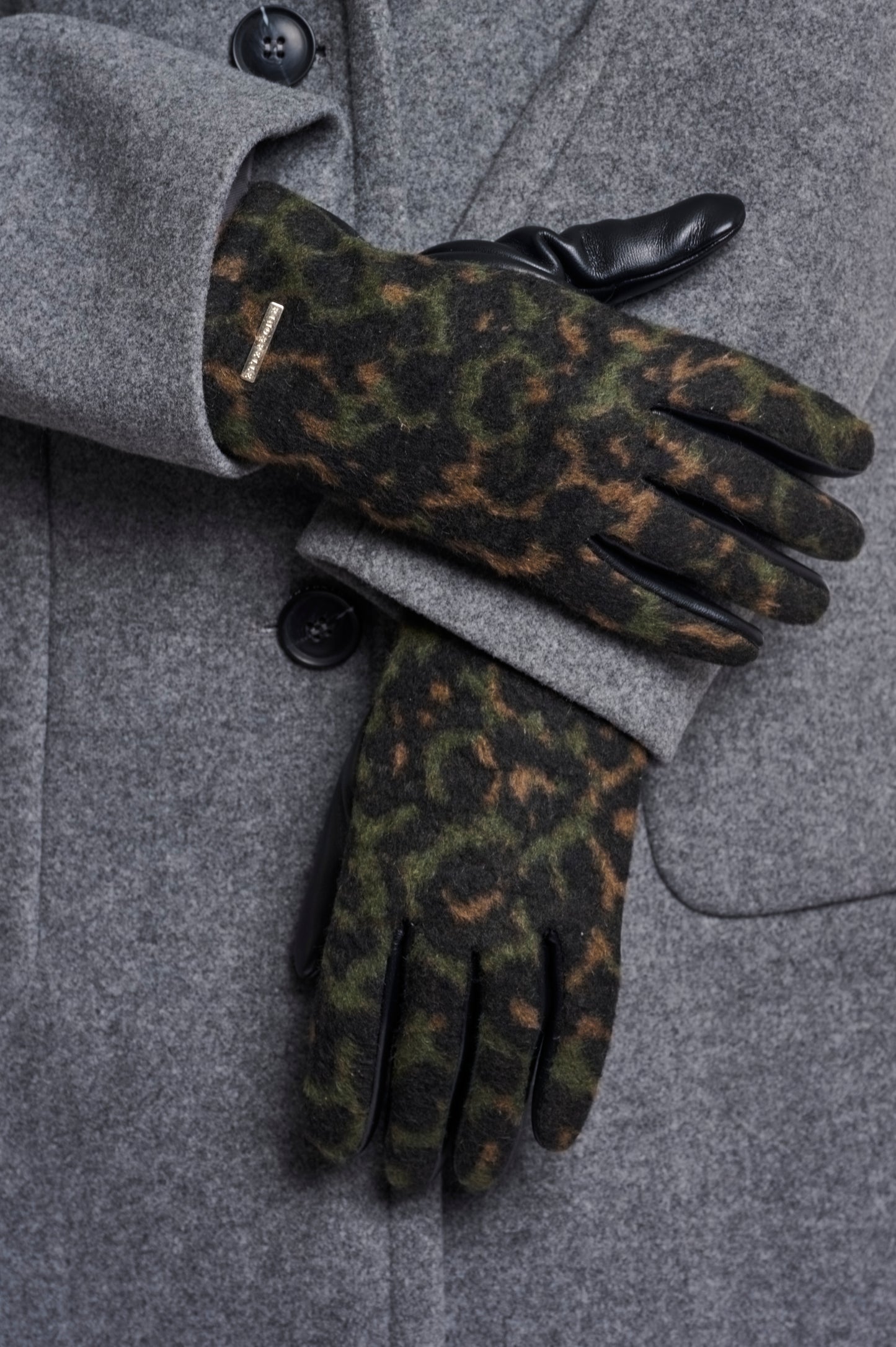 Rino & Pelle Youri Gloves Brown Leopard