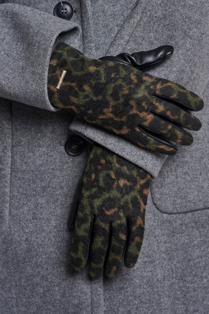 Rino & Pelle Youri Gloves Brown Leopard