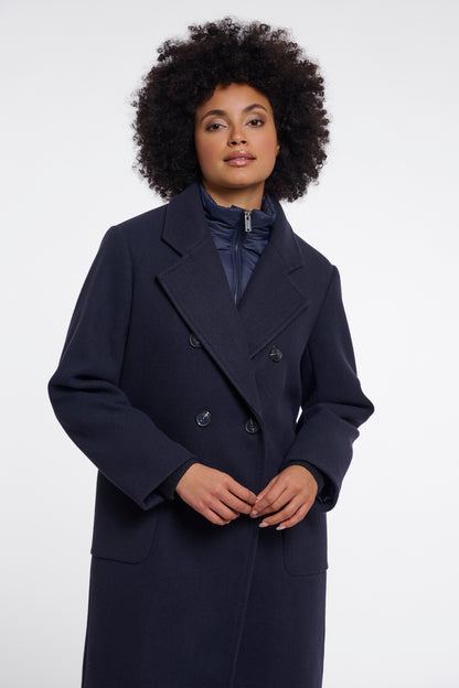 Rino & Pelle Noomi Detachable Collar Coat Dark Navy