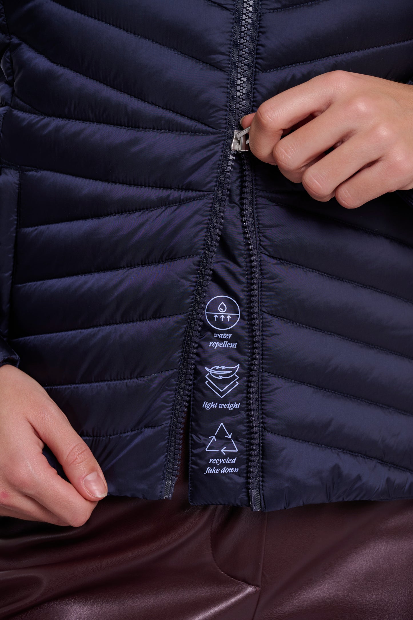 Rino & Pelle Uvi Padded Fitted Jacket Dark Navy