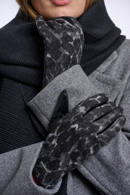 Rino & Pelle Youri Gloves Grey Leopard
