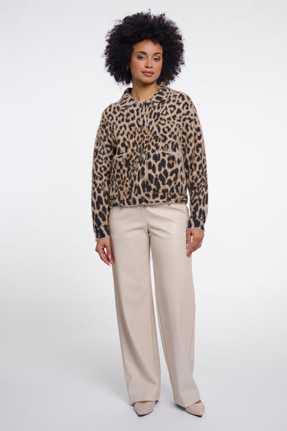 Rino & Pelle Bubbly Boxy Jacket-Light Leopard