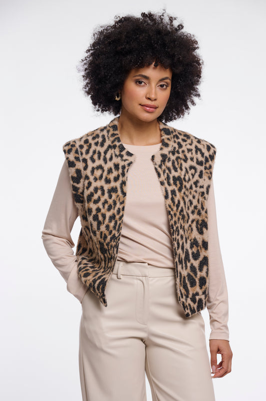 Rino & Pelle Elona Waistcoat-Light Leopard