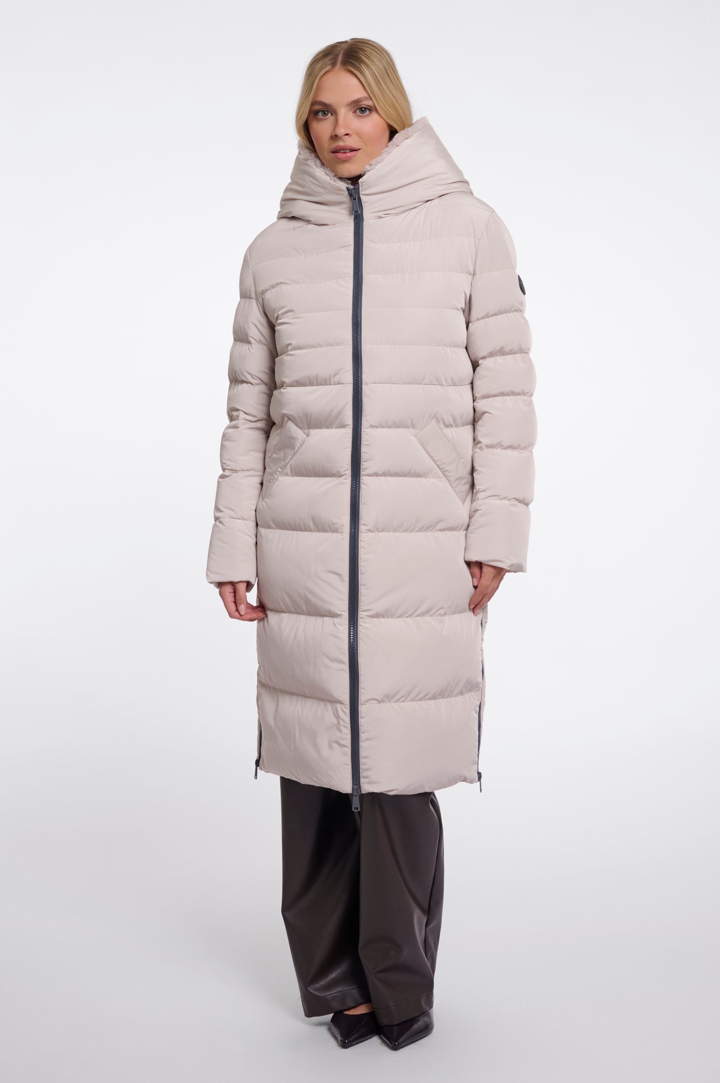 Rino & Pelle Keilafur Padded Coat Stone