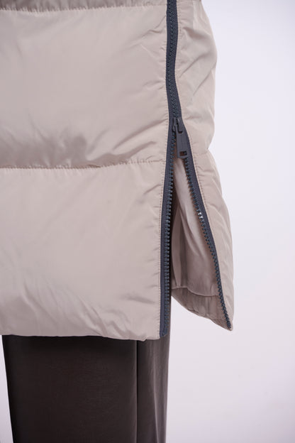 Rino & Pelle Keilafur Padded Coat Stone