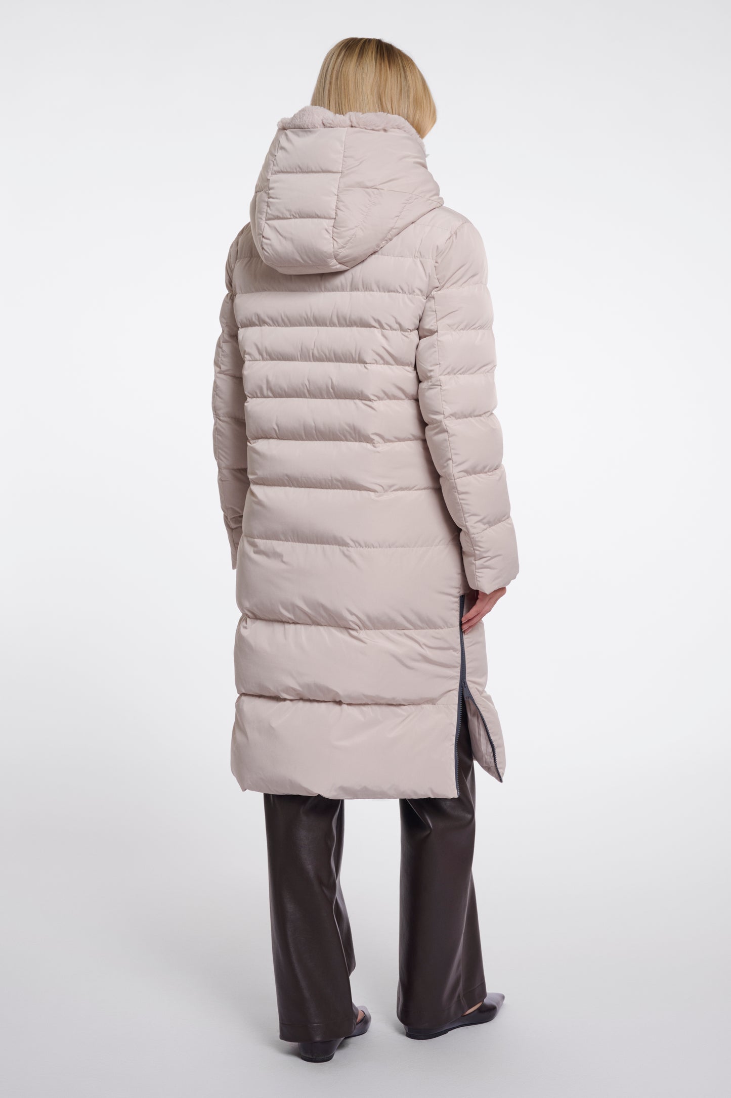 Rino & Pelle Keilafur Padded Coat Stone