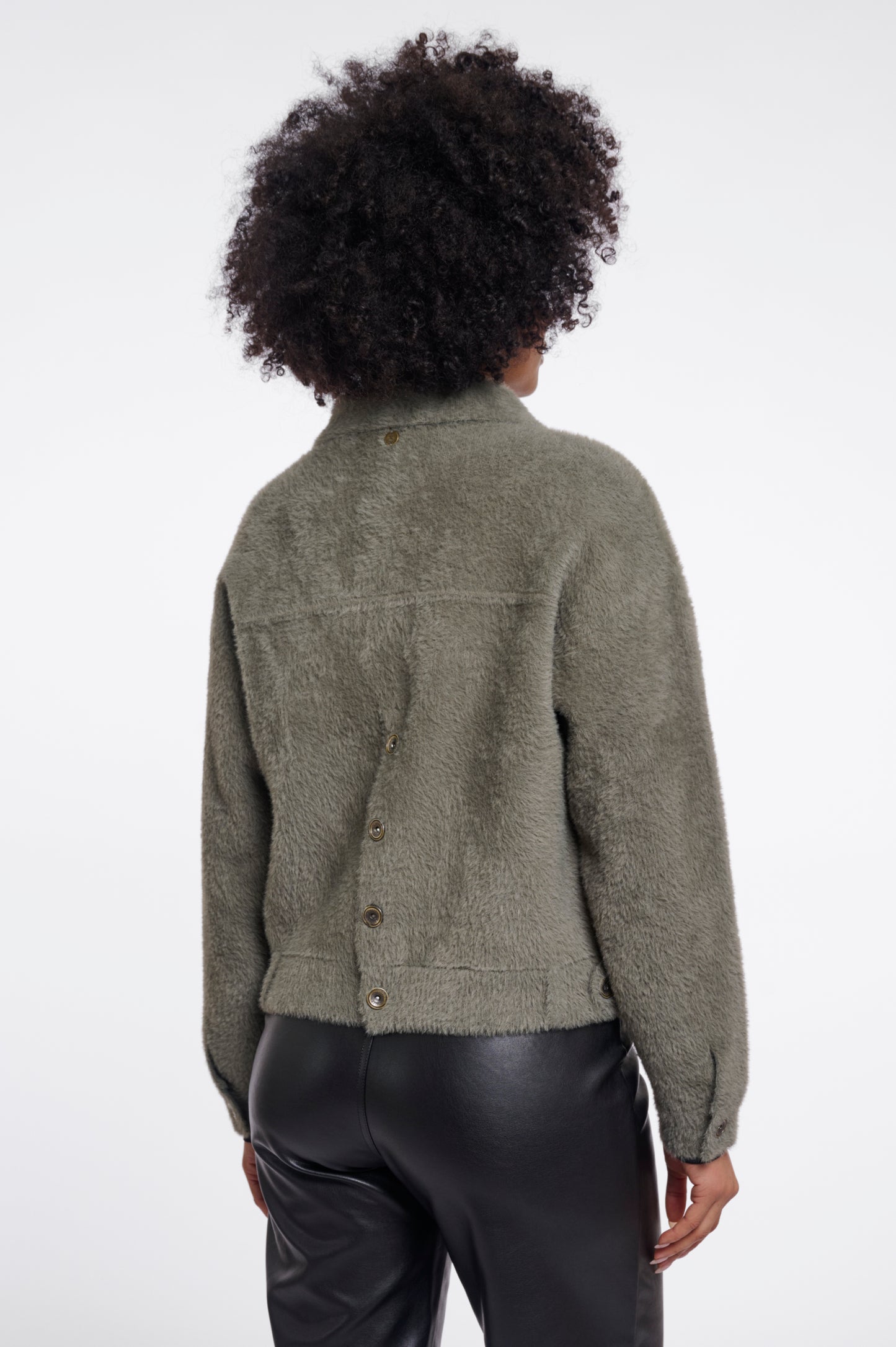 Rino & Pelle Bubbly Boxy Jacket-Green Ash