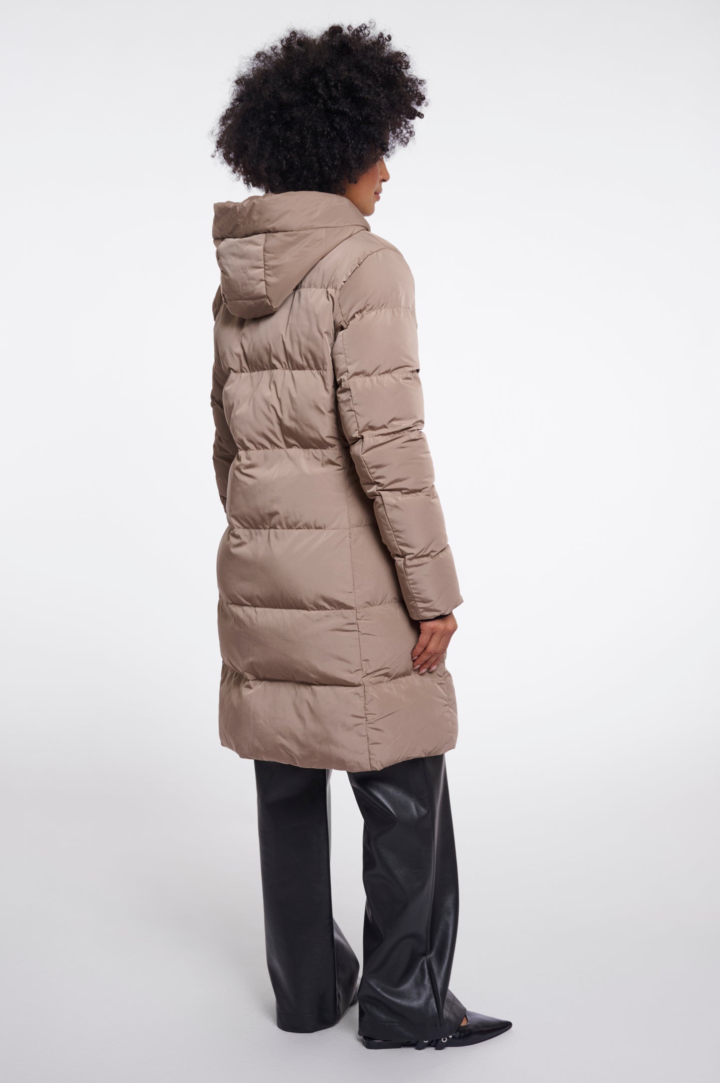 Rino & Pelle Jade Padded Hooded Coat Toffee