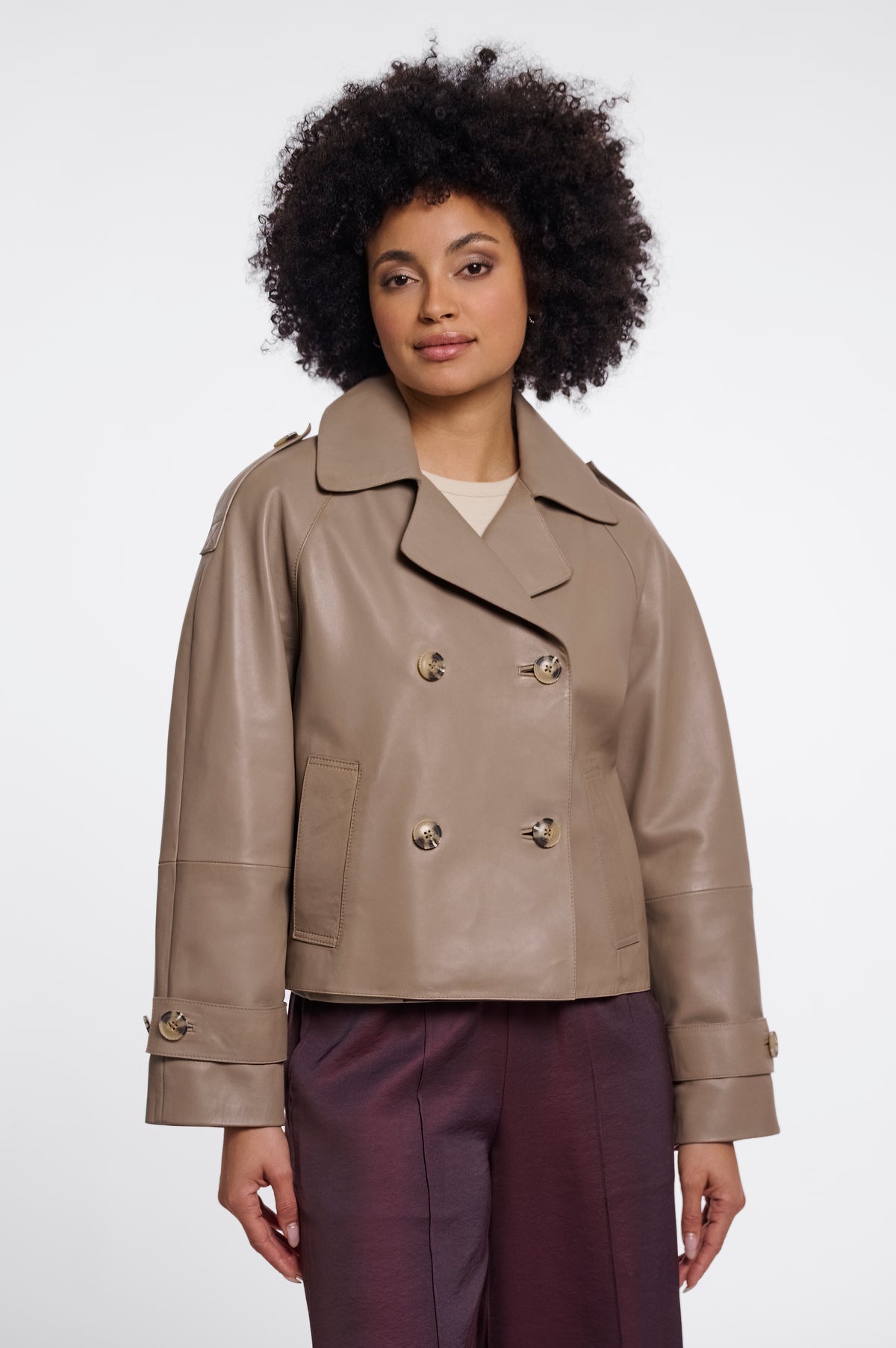 Rino & Pelle Lotte Leather Jacket-Toffee