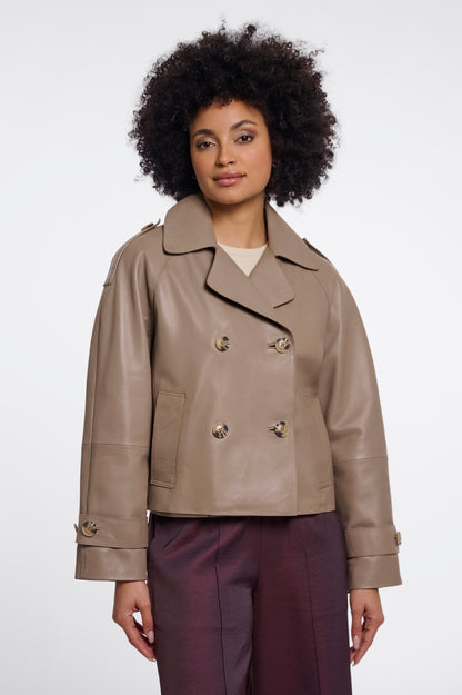 Rino & Pelle Lotte Leather Jacket-Toffee
