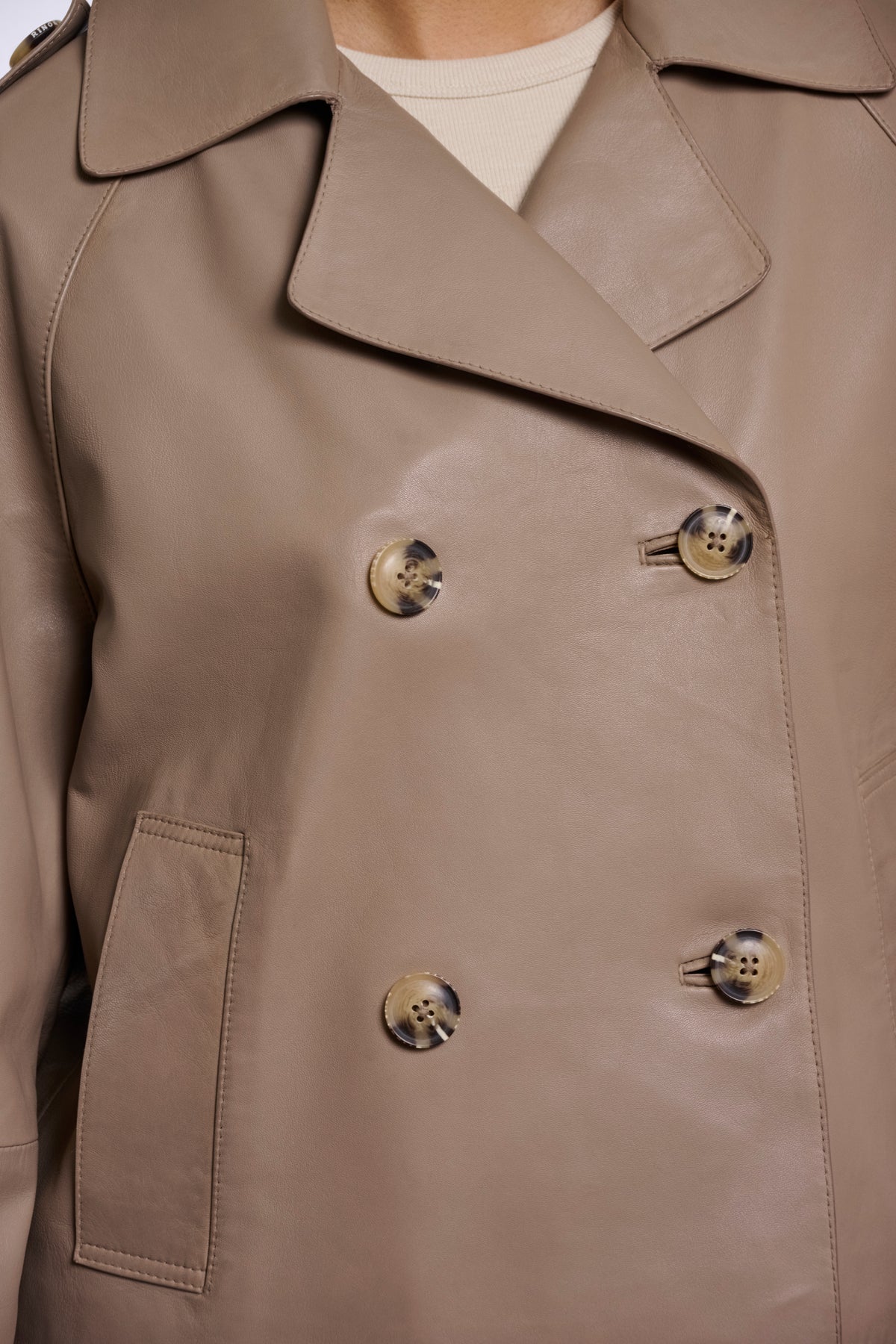 Rino & Pelle Lotte Leather Jacket-Toffee