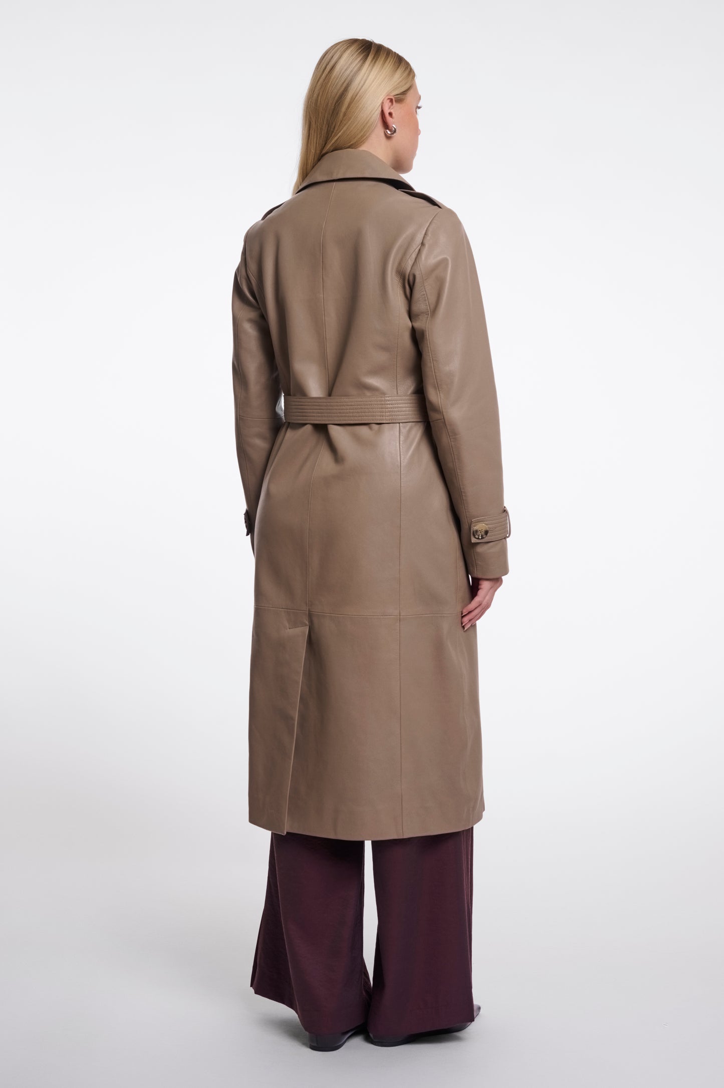 Rino & Pelle Nolan Leather Trenchcoat-Toffee
