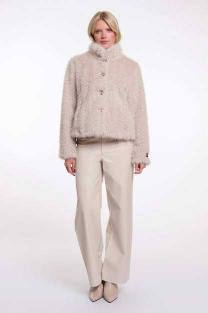 Rino & Pelle Vie Faux Fur Jacket-Birch Dessin