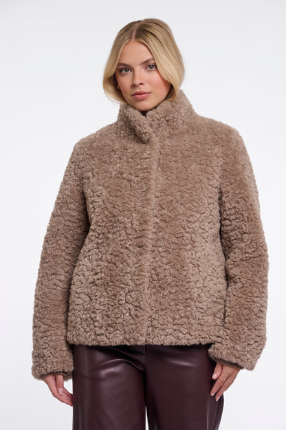Rino & Pelle Kion Faux Fur Jacket-Mocha Latte