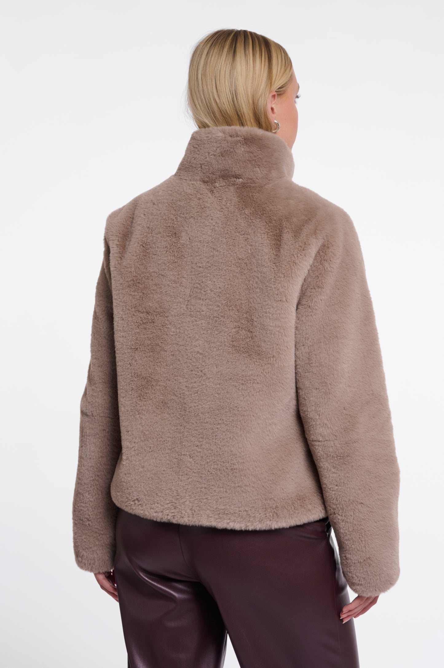 Rino & Pelle Vie Faux Fur Jacket Mocha Latte