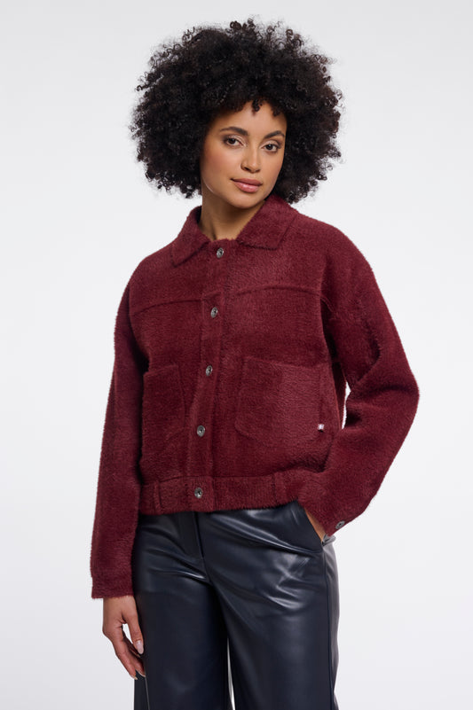 Rino & Pelle Bubbly Boxy Jacket-Sangria