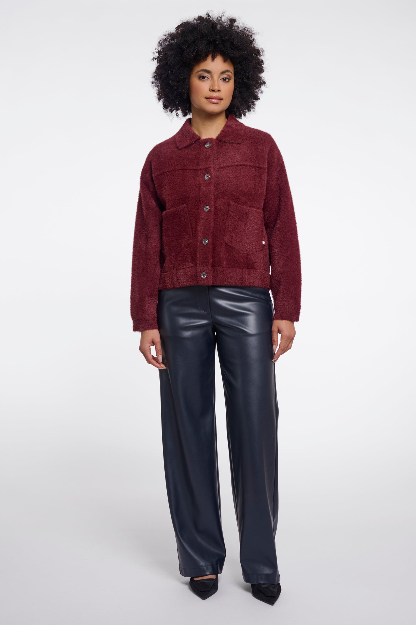 Rino & Pelle Bubbly Boxy Jacket-Sangria
