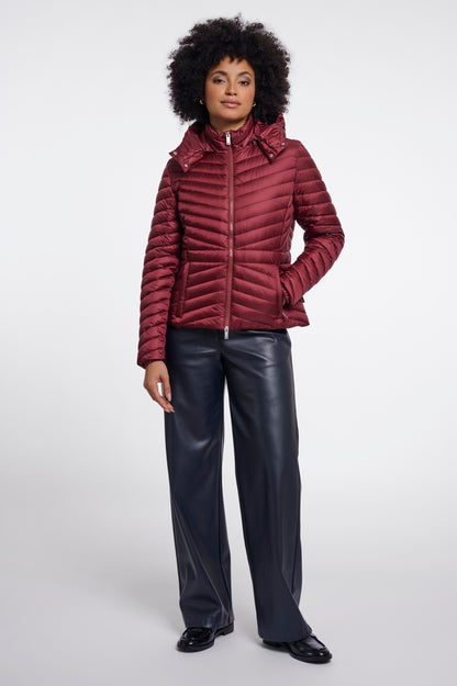 Rino & Pelle Uvi Padded Fitted Jacket Sangria