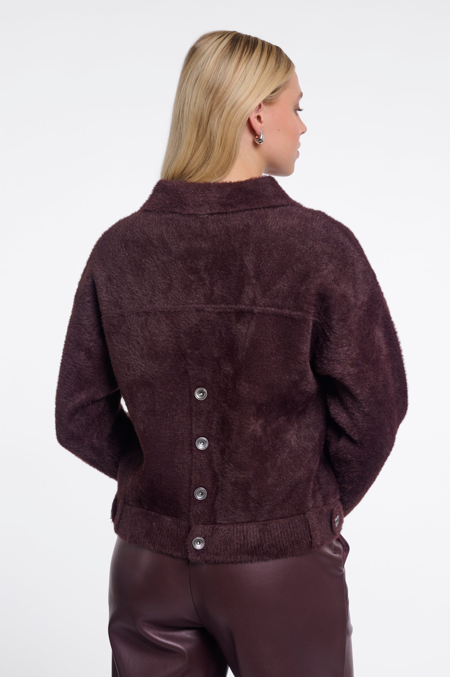 Rino & Pelle Bubbly Boxy Jacket-Fudge Cloak