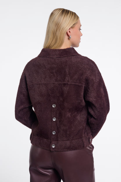Rino & Pelle Bubbly Boxy Jacket-Fudge Cloak