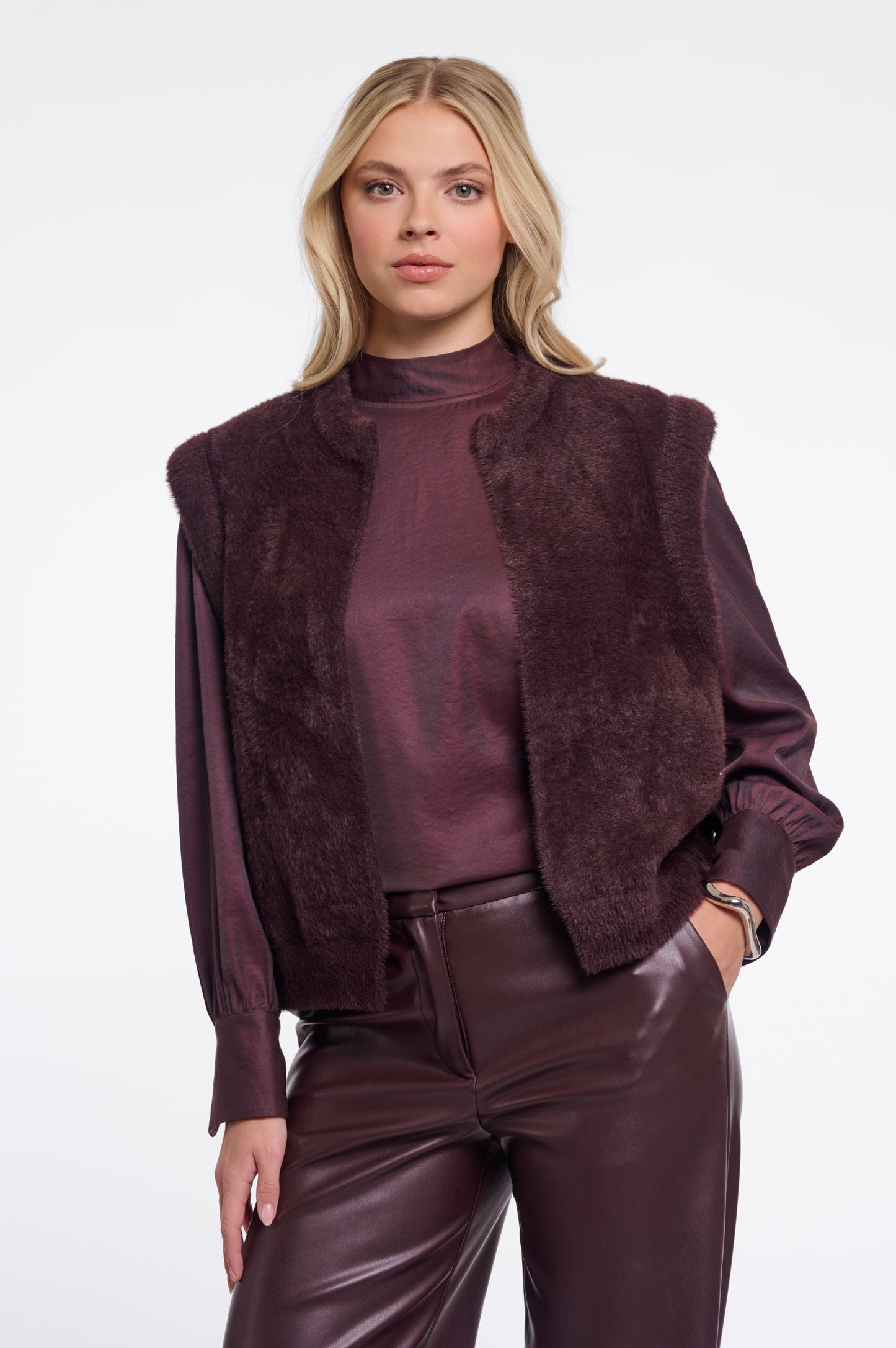 Rino & Pelle Elona Waistcoat-Fudge Cloak
