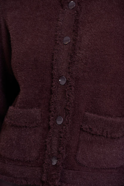 Rino & Pelle Florieke Fringe Detail Jacket-Fudge Cloak