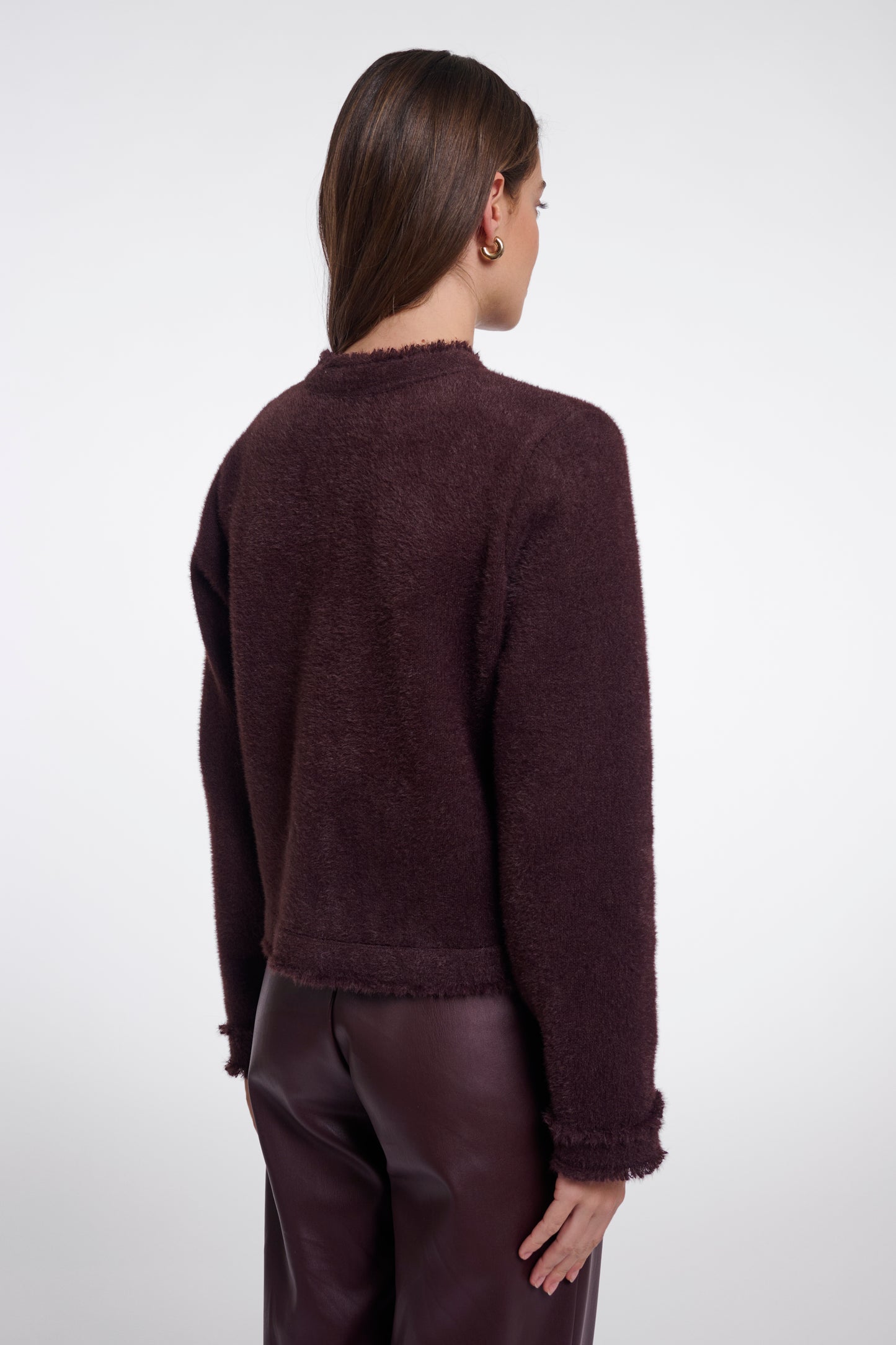 Rino & Pelle Florieke Fringe Detail Jacket-Fudge Cloak