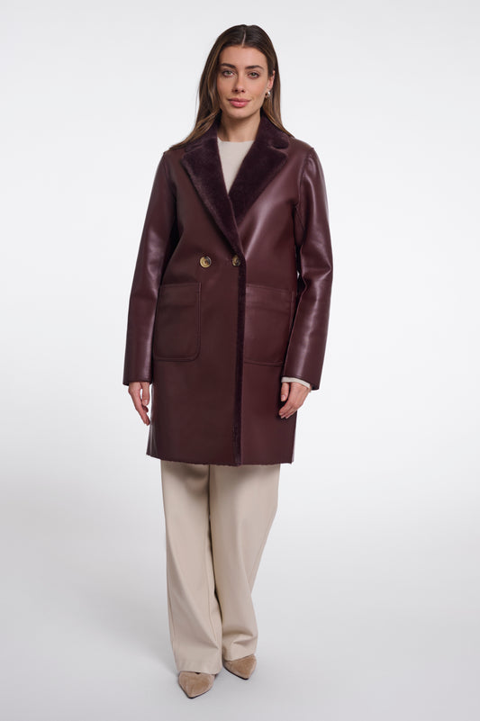 Rino & Pelle Ivon Reversible Coat Fudge Cloak