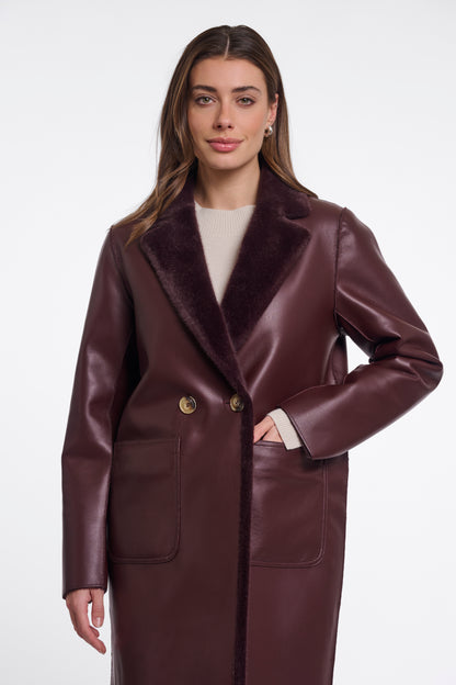 Rino & Pelle Ivon Reversible Coat Fudge Cloak