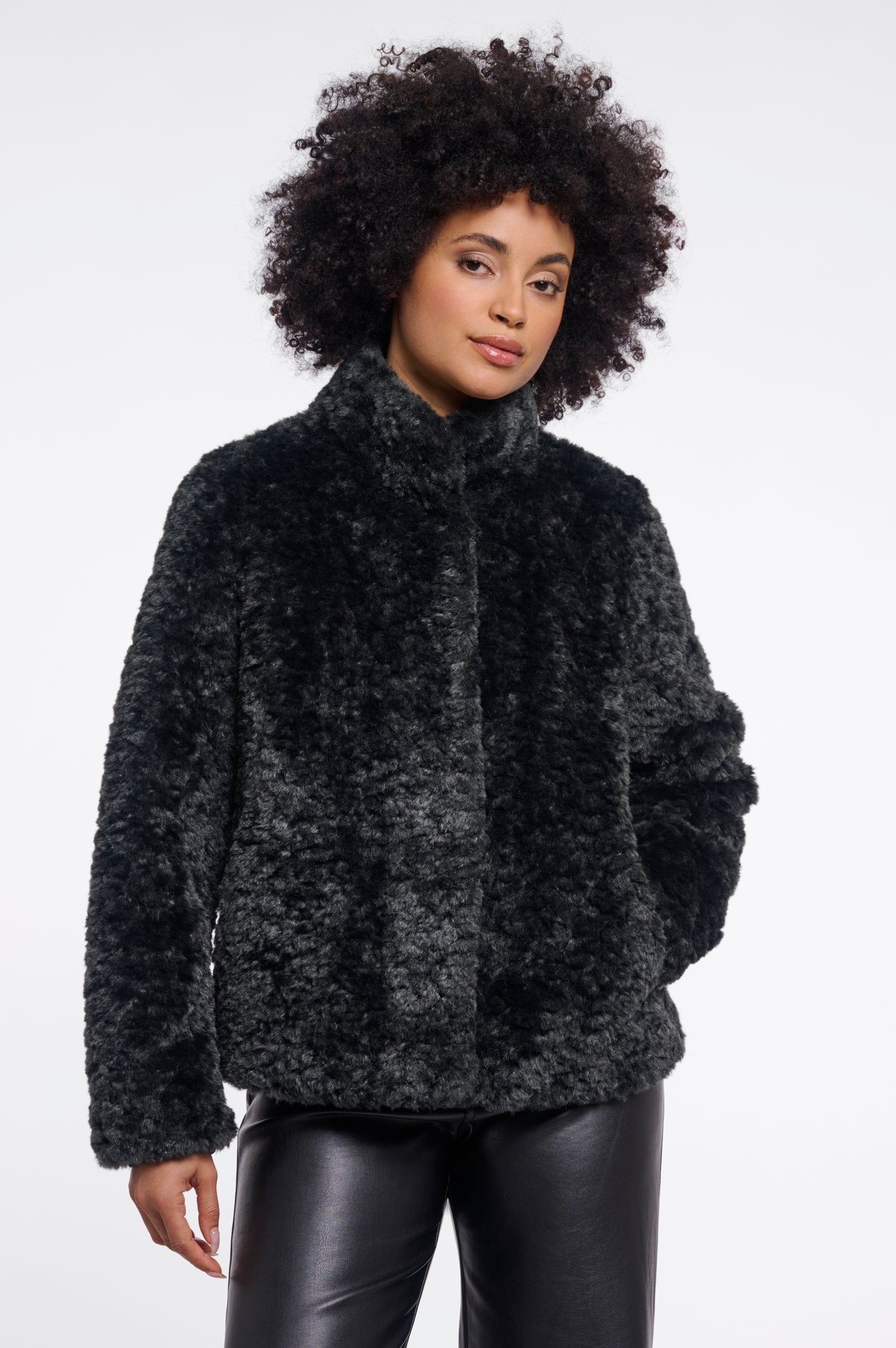 Rino & Pelle Kion Faux Fur Jacket Urban Teal