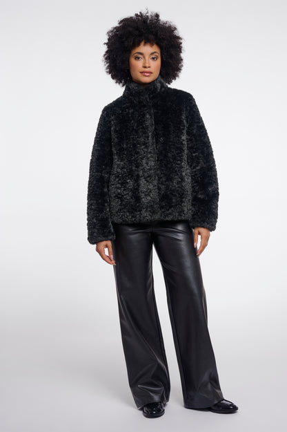 Rino & Pelle Kion Faux Fur Jacket Urban Teal